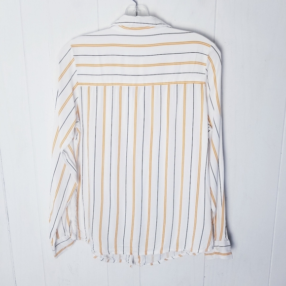 Midnight Sky Shirt Women Size Small  Stripes Long Sleeve - Picture 3 of 7